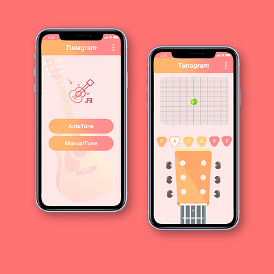 Tunagram ~ just don't pinch the g strings ok? app design icon illustration typography ui ux