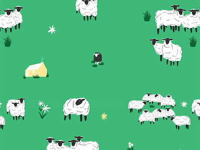 🐑Ewe, David 🐑 adobe app color design drawing flat illustration graphic design hand drawn icon illustration illustrator ipad pro minimal pattern repeating pattern textile textile design vector