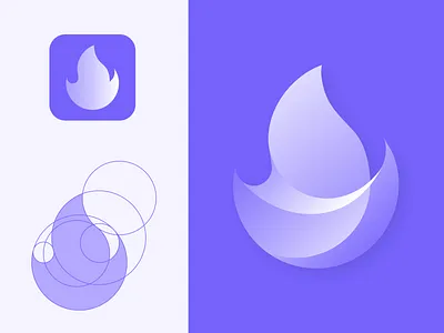fire icon | Grid app app design brand design brand identity branding design fire flat future grid icon logo mark vector web