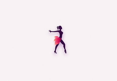 Latin Dance Company Logo brand identity branding clean colorful logo dance dance silhouette girl gradient latin dance logo mark modern red silhouette symbol women