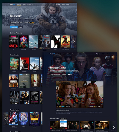 WatchME - Movies & TV Shows platform design figma movies shows tv ui ux uxui webdesign website website concept website design