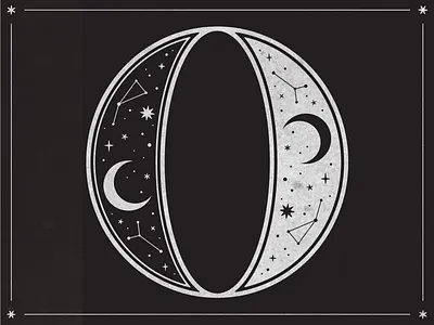 Zero Gravity 0 36 days of type black black white constellations cosmic graphicdesign gravity handlettering moon o stars sun texture typogaphy vector zero zodiac