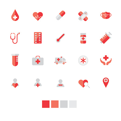 Health IconPack branding graphic health icon icon design iconpack illustration illustrator logo illustration design vector