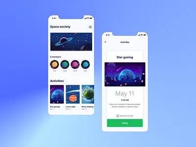 R+R : Fraternities around you app community design group mobile product space ui