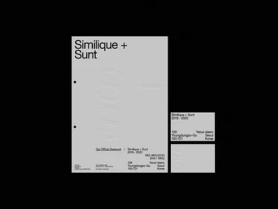 Similique + Sunt business card design letterhead letterpress