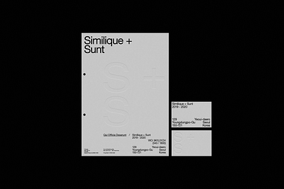 Similique + Sunt business card design letterhead letterpress