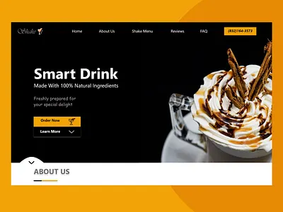 Smart Drink Landing Page best design brand design branding dailyui design figma freelancer illustration landingpage logo minimal trending typography uiux vector web xd design xddailychallenge