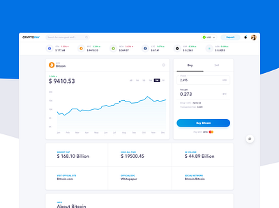 Cryptopay trading platform blockchain crypto crypto exchange cryptocurrency dashboard design trading app ui ux web