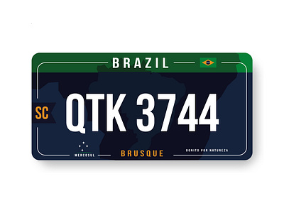 Brazil Register Plate blue bonitopornatureza brasil brazil car green illustration license license plate plate rebound vector vehicle vehicles warmup weekly warm up weeklywarmup yellow