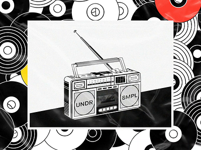 Under Sample - Boombox animation branding design disc event illustration illustrator music vector vector art vector illustration