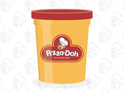 Pizza-Doh design illustration pizza play doh vector