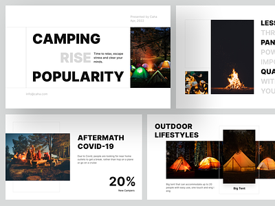 Presentation - Camping camping clean deck keynote layout minimalist pitch pitch deck power point presentation slide typography website