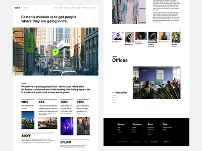 Fasten website. The “About” page about about us layout typography ui ui ux web web design web layout web page web page layout web ui webdesign website website design