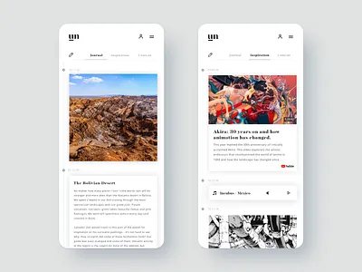 Un Social Media - Feeds app blogging clean minimal social ui uiux
