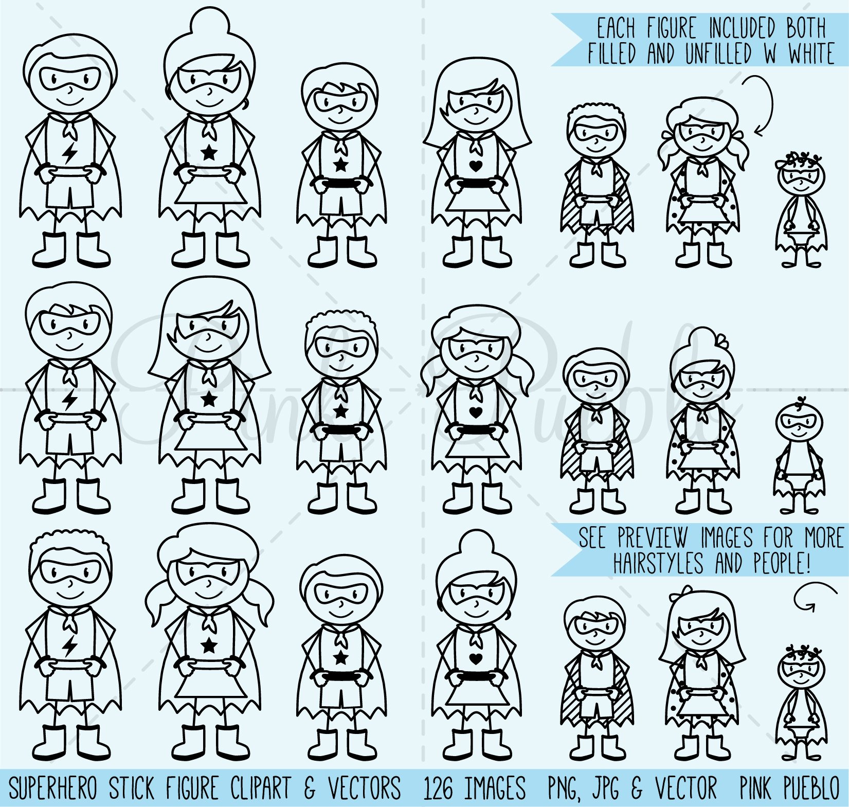 Superhero Stick Figures by Devon Carlson on Dribbble