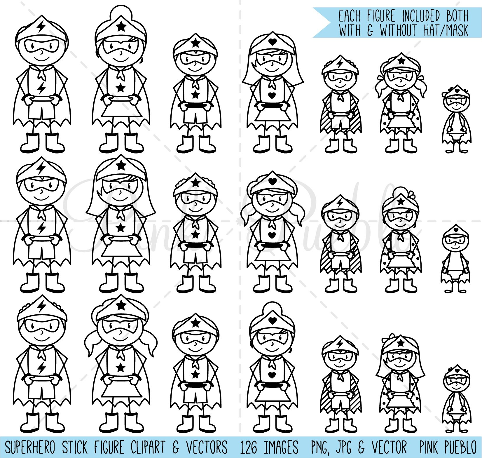 Superhero Stick Figures by Devon Carlson on Dribbble