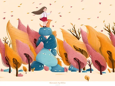 Autumn app design illustration ios ps ui web 插图 类型 设计