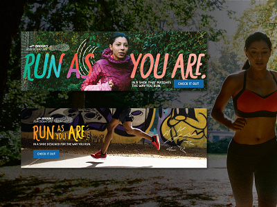 Brooks Running advertising design doodles web