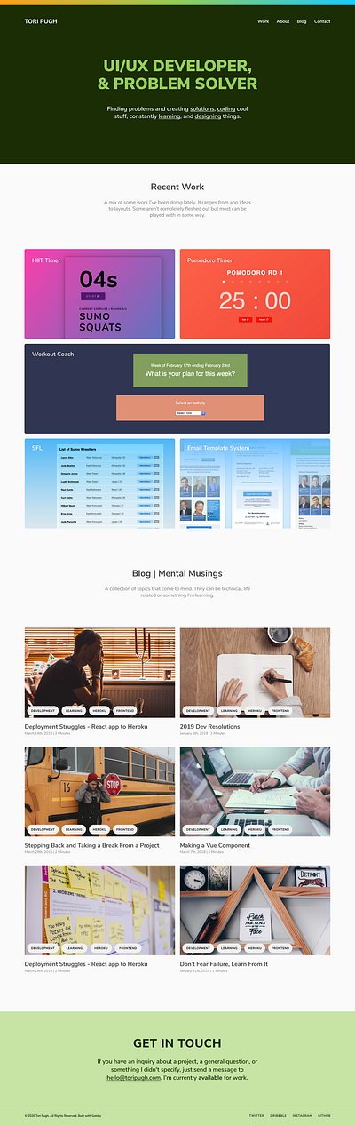 Portfolio Homepage design figma homepage portfolio uiux website