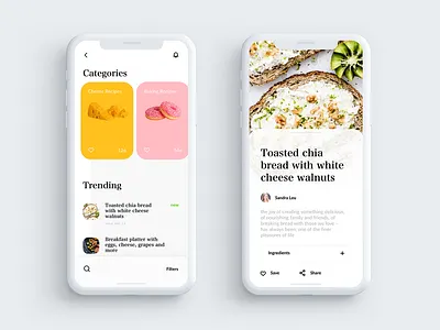 Recipe app clean ui ios app design recipe app