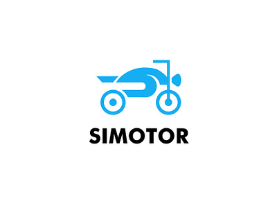 Logo Simotor blue brand brand identity branding design epjm indonesia logo logo design logo idea logodesign logos motor motorcycle object shape surabaya symbol