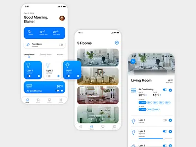 Smart Apartment App app application clean interface mobile mobile app simple smart apartment ui user interface