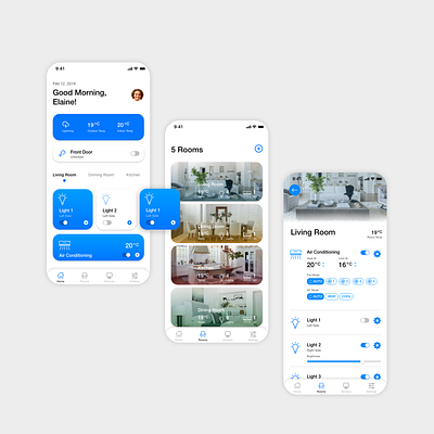 Smart Apartment App app application clean interface mobile mobile app simple smart apartment ui user interface