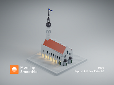 Happy birthday, Estonia! 3d 3d art baltic blender blender3d capital diorama eesti estonia estonian europe european illustration isometric isometric design isometric illustration low poly old old town tallinn