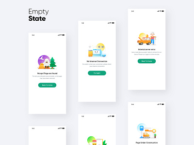 Empty State concept empty screen empty state illustration mobile app design ui ui design web design