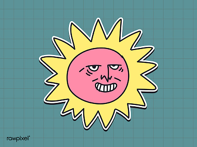 funny art character design funny graphic icons illustration illustrations rawpixel stroke summer sun vector