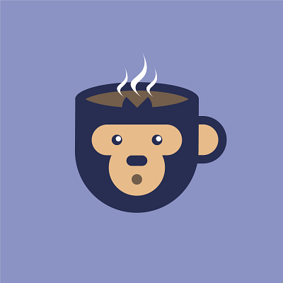 Logo Concept - Bonobo Espresso bonobo branding coffee illustration logo monkey vector