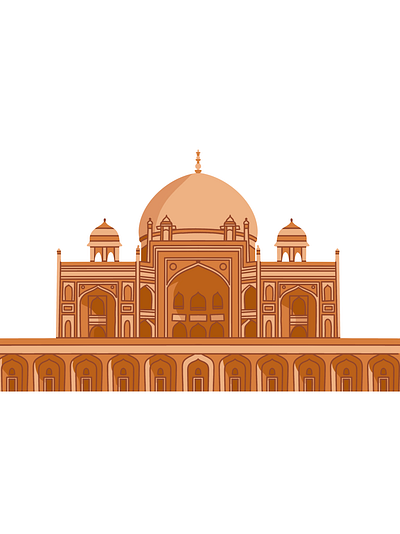 Humayun's Tomb design illustration india indian ipadpro monument mughals tomb new delhi procreate tomb