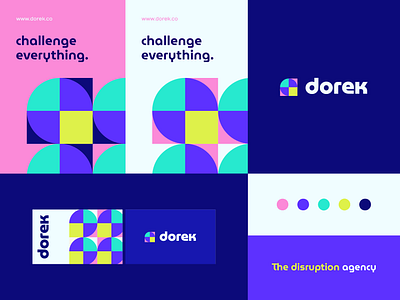 Dorek - Identity system abstract ai branding circle clever corporate crypto data digital finance fintech futuristic geometry happy logo media minimal nft technology vibrant