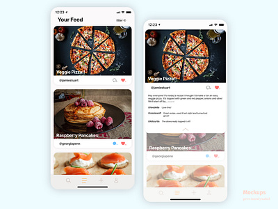 UIOne-Recipe App affinitydesigner app design figma mobile app mobile design mobile ui typography ui uidesign uidesigner user experience user interface design userinterface ux vector