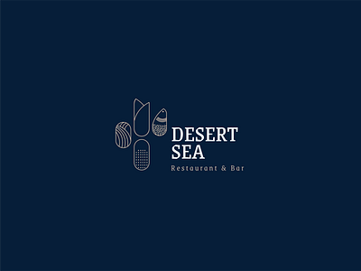 Desert Sea brand branding branding design concept desert design fish graphic design illustrate illustration logo logo design logodesign ocean restaurant sea seafood symbol