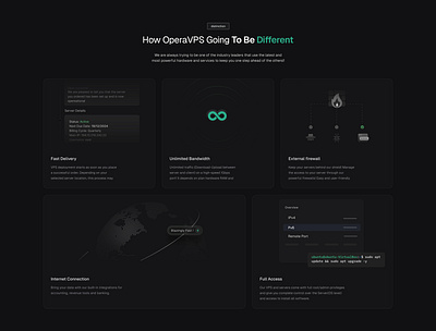 Bento Section bento darkmode ui vps