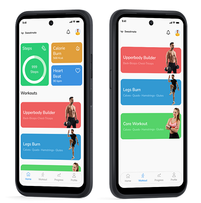 Workout and Fitness Mobile App fitness app mobile design mobile ui ui ui ux design workout and fitness