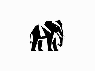 Geometric Elephant Logo abstract animal bold branding design elephant emblem geometric icon identity illustration logo mark modern nature symbol vector wildlife