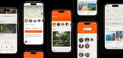 Get Outside app. Discover the best of the outdoors with OS maps. design system development graphic design mobile app ui ux