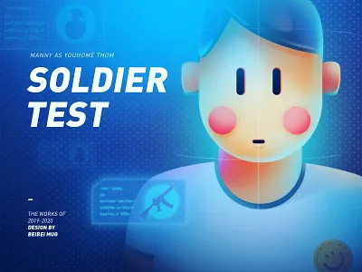 SOLDIER TEST cartoon color cool cute cyberpunk design game games illustration ui