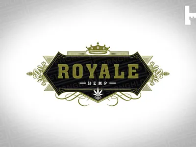 Royale Hemp Vector Logo Template 420 cannabis cannabis branding cannabis logo logo royal royale template vintage weed