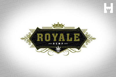 Royale Hemp Vector Logo Template 420 cannabis cannabis branding cannabis logo logo royal royale template vintage weed
