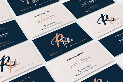 Business Card - Ran in the Studio brand identity branding business card card design corporate corporate branding corporate identity lettering logo logo design studio visual identity