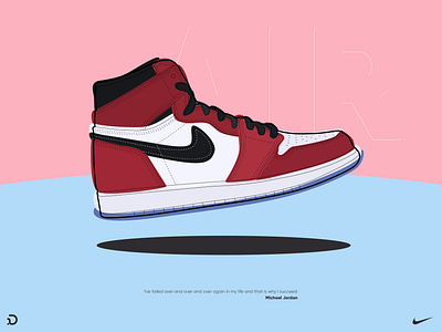 Nike Air Jordan illustration jordan nike nike air red shoe