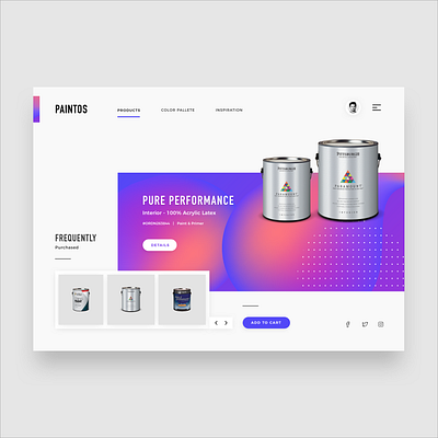 Landing Page - Paintos app application concept design desktop design homepagedesign illustrator landing page design landingpage minimalistic paint photoshop responsive design sketch sketchapp ui ux web website concept xd design