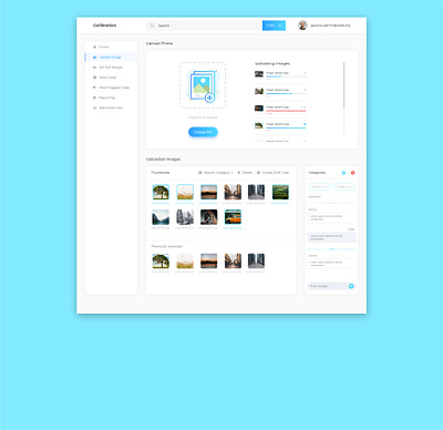 Dashboard Upload Images blue clean dashboad illustrator image images ui upload ux white