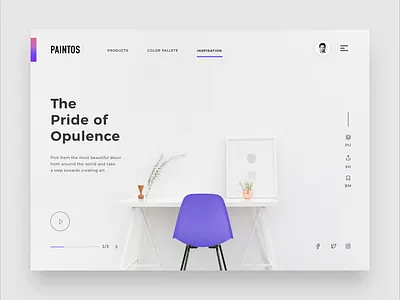 Inspiration Page - Paintos app app design application concept design desktop desktop design homepage design illustrator landing page landing page design minimalistic paint photoshop sketch ui ux web web responsive website concept xd