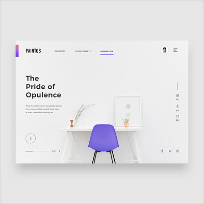 Inspiration Page - Paintos app app design application concept design desktop desktop design homepage design illustrator landing page landing page design minimalistic paint photoshop sketch ui ux web web responsive website concept xd