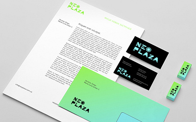 Neo Plaza / stationery branding design identity logo stationery визуальная идентификация разработка логотипа