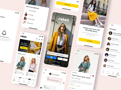 Retell an Online Shopping Platform agency app clean clean ui design flat minimal minimalist studio tech ui ux website